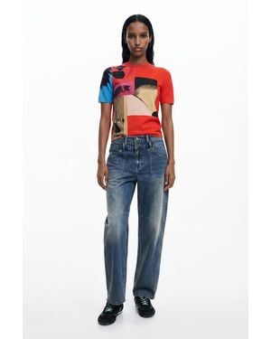 Desigual T-Shirt Designed By Mr. Christian Lacroix - Red