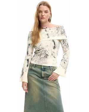 Desigual Fine Jumper Oslo - White