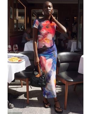 Desigual Sleeveless Printed Dress, Polyester - White