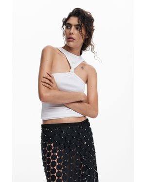 Desigual Tie-Front T-Shirt - White