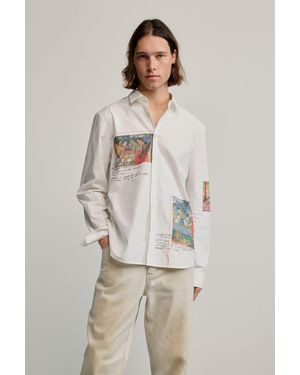 Desigual Printed Gaugin Shirt, Cotton - Natural