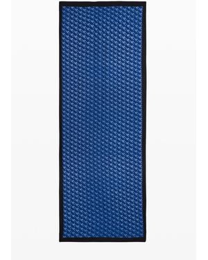 Desigual Foulard Rectangular Logo Poliester, Azul