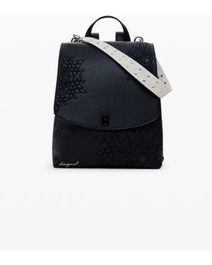 Desigual Small Embossed Flap Backpack - Blue