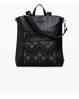 Desigual Medium Perforated Backpack - Black