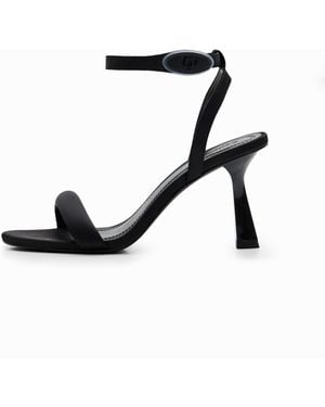 Desigual Ankle Strap Heeled Sandal, Polyester - Black