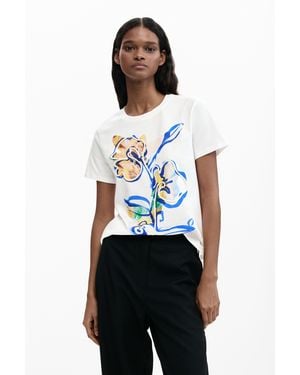 Desigual Garden Flowers T-Shirt, Cotton - White