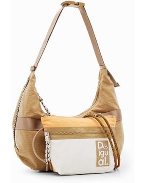 Desigual S Multi-Position Voyager Hobo Bag, Polyamide - Metallic
