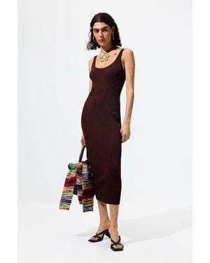 Desigual Plain Strappy Dress - Brown