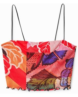 Desigual M. Christian Lacroix Crop Top, Polyester - Red