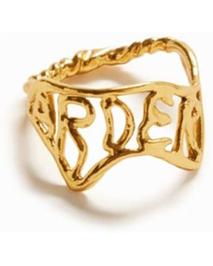 Desigual Zalio Plated Message Ring - Metallic
