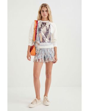 Desigual Tweed Sailor Shorts, Polyester - White
