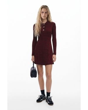 Desigual Polo Neck Short Dress - Purple