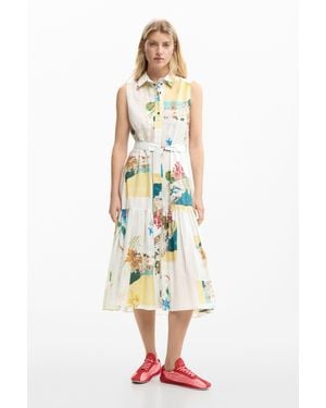 Desigual Shirt Dress Postcards - Blue
