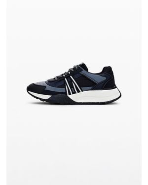 Desigual Runner Patch Trainers - Blue