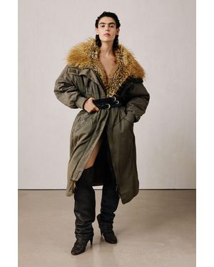 Desigual Parka Pelo Studio, Algodon, Verde