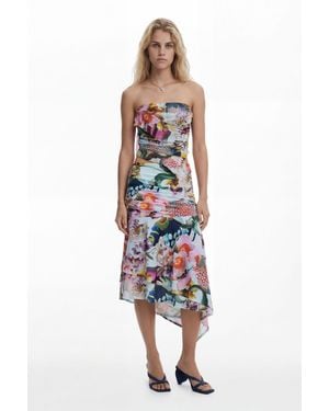 Desigual Skirt Designed By Mr. Christian Lacroix, Polyester - White