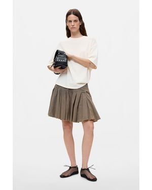 Desigual Pleated Skirt 100% Cotton, Cotton - Natural