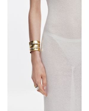 Desigual Large Two-Tone Bracelet And Plated Zalio - Metallic