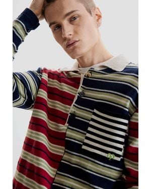 Desigual Striped Jumper, Cotton - Red