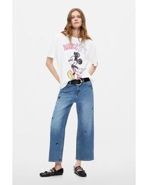Desigual Culotte Jeans Trousers Disney, Cotton - Blue