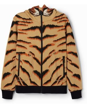Desigual Tiger Hoodie - Black