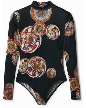 Desigual Slim Circles Body, Acetate - Black