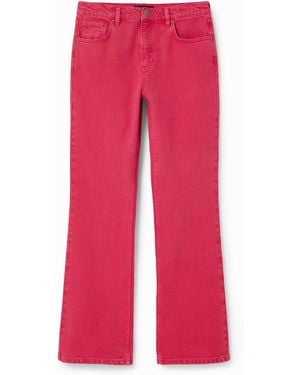 Desigual Plain Flare Jeans, Cotton - Red