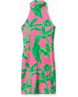 Desigual Short Halter Neck Dress - White