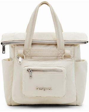 Desigual M Multi-Position Voyager Backpack - White
