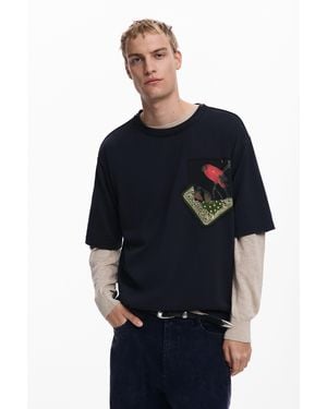 Desigual Short-Sleeve Bandana T-Shirt - Blue
