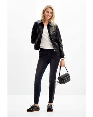 Desigual Slim Contrast Jeans - Black