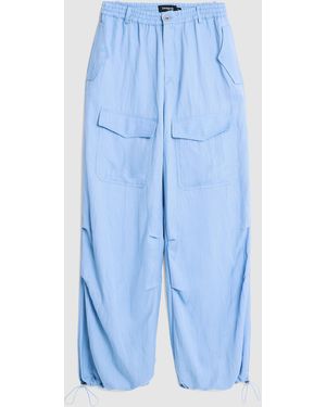 Desigual Cargo Trousers With Pockets, Lyocell - Blue