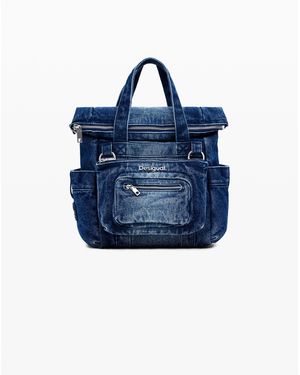 Desigual Small Voyager Denim Backpack - Blue