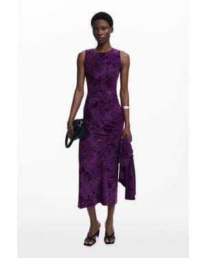 Desigual Orientalisches Midikleid - Lila