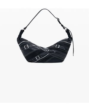 Desigual Small Faux Leather Bag With Buckles - Black