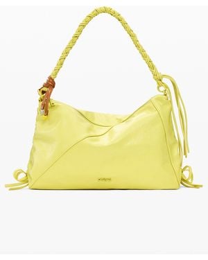 Desigual Large Shiny Bow Bag, Polyurethane - Yellow