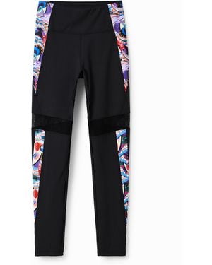 Desigual Leggings M. Christian Lacroix, Negro - Azul