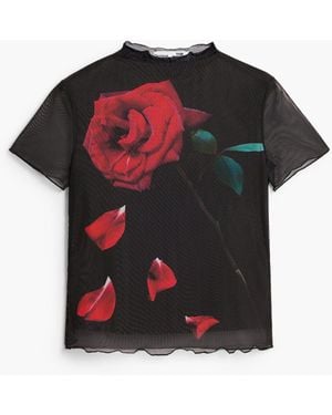 Desigual Tyler Mcgillivary Flower T-Shirt, Polyester - Blue