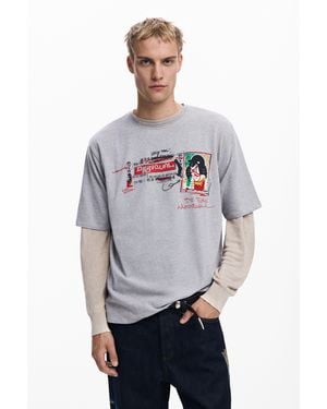 Desigual Short-Sleeve Tokyo T-Shirt - Grey