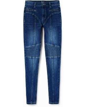 Desigual Slim Biker Jeans - Blue