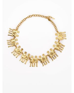 Desigual Long Robots Zalio Necklace - Metallic
