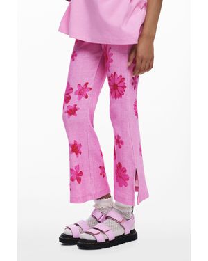 Desigual Floral Leggings - Pink