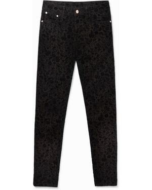 Desigual Pantalón Vaquero Skinny Tobillero - Negro