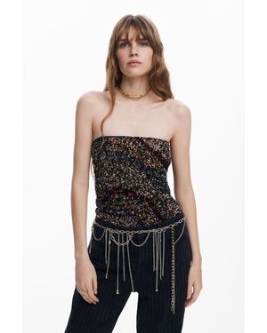 Desigual Sleeveless Knit Top - Black