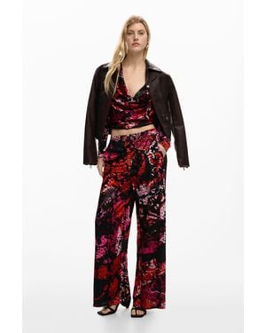 Desigual Trousers Designed By Mr. Christian Lacroix - Red