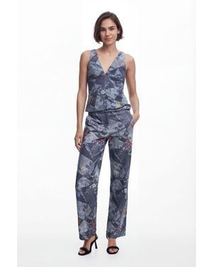 Desigual Patchwork Pants, Cotton - Blue