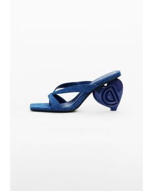 Desigual Denim Heel Sneakers, Cotton - Blue