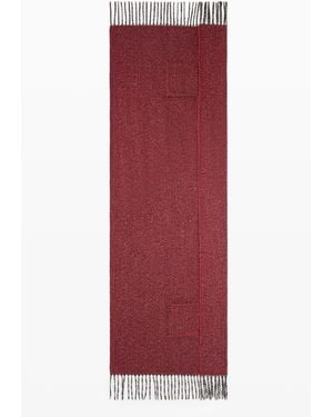 Desigual Long Scarf Fringe, Polyester - Red