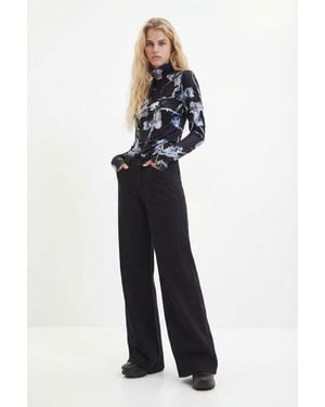 Desigual Maitrepierre Wide-Leg Jeans, Cotton - Black