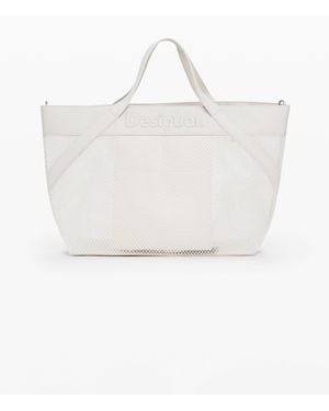 Desigual Large Mesh Shopper Bag - White